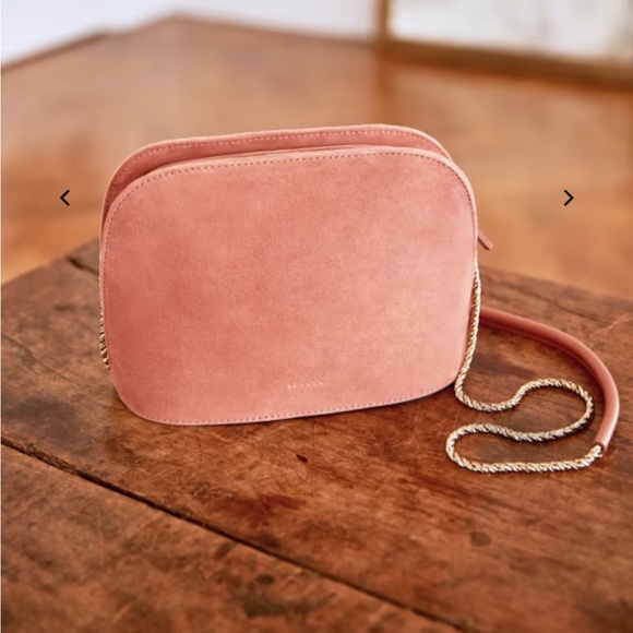 Sezane Handbags - Sézane RARE Victor Bag in Rosy Beige Blush Suede